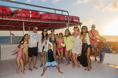 Lunch in a Catamaran Cozumel